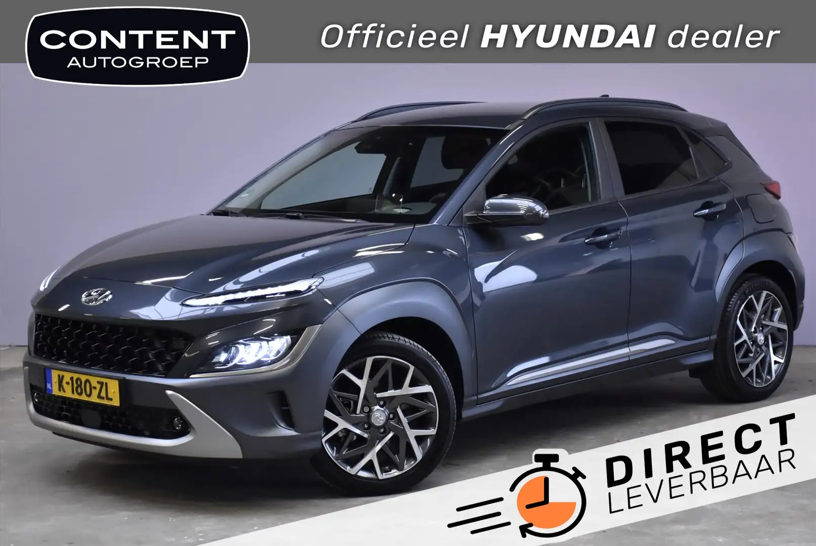 Hyundai KONA 1.6 GDI HEV 141pk DCT Premium Gris - 1