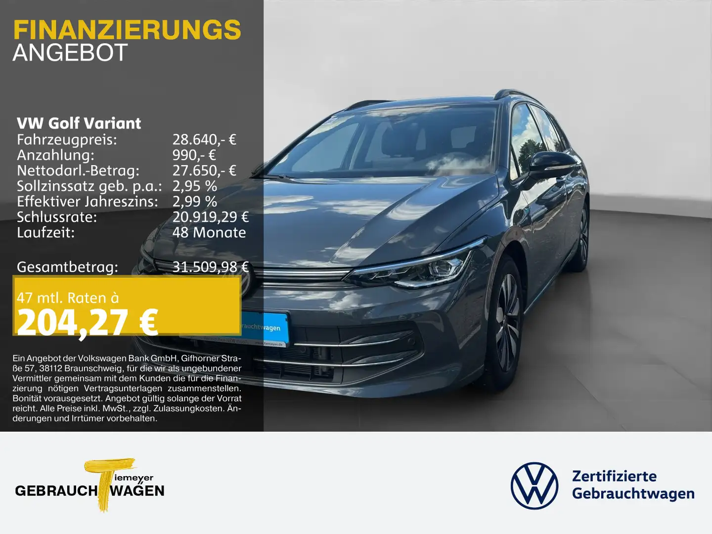 Volkswagen Golf Variant 1.5 eTSI DSG GOAL LED+ AREAVIEW AHK Grau - 1