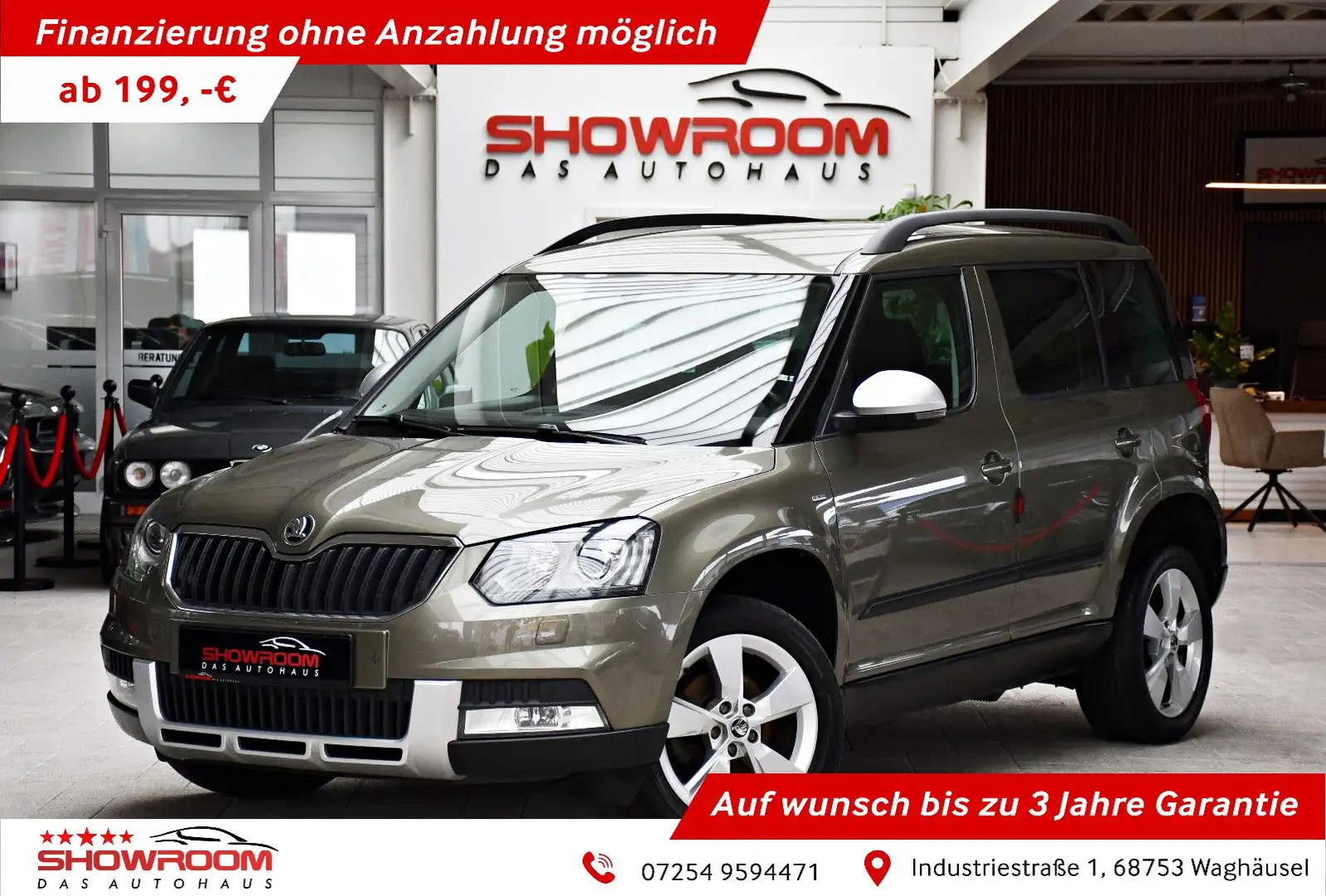 Skoda Yeti Ambition Outdoor 4x4 Allrad DSG Ahk 1.Hand Grün - 1