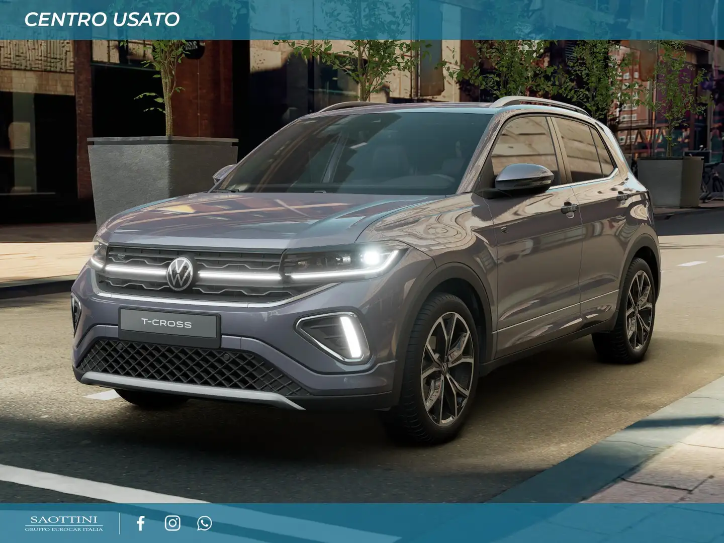Volkswagen T-Cross 1.0 TSI R-line 115 CV Gris - 1