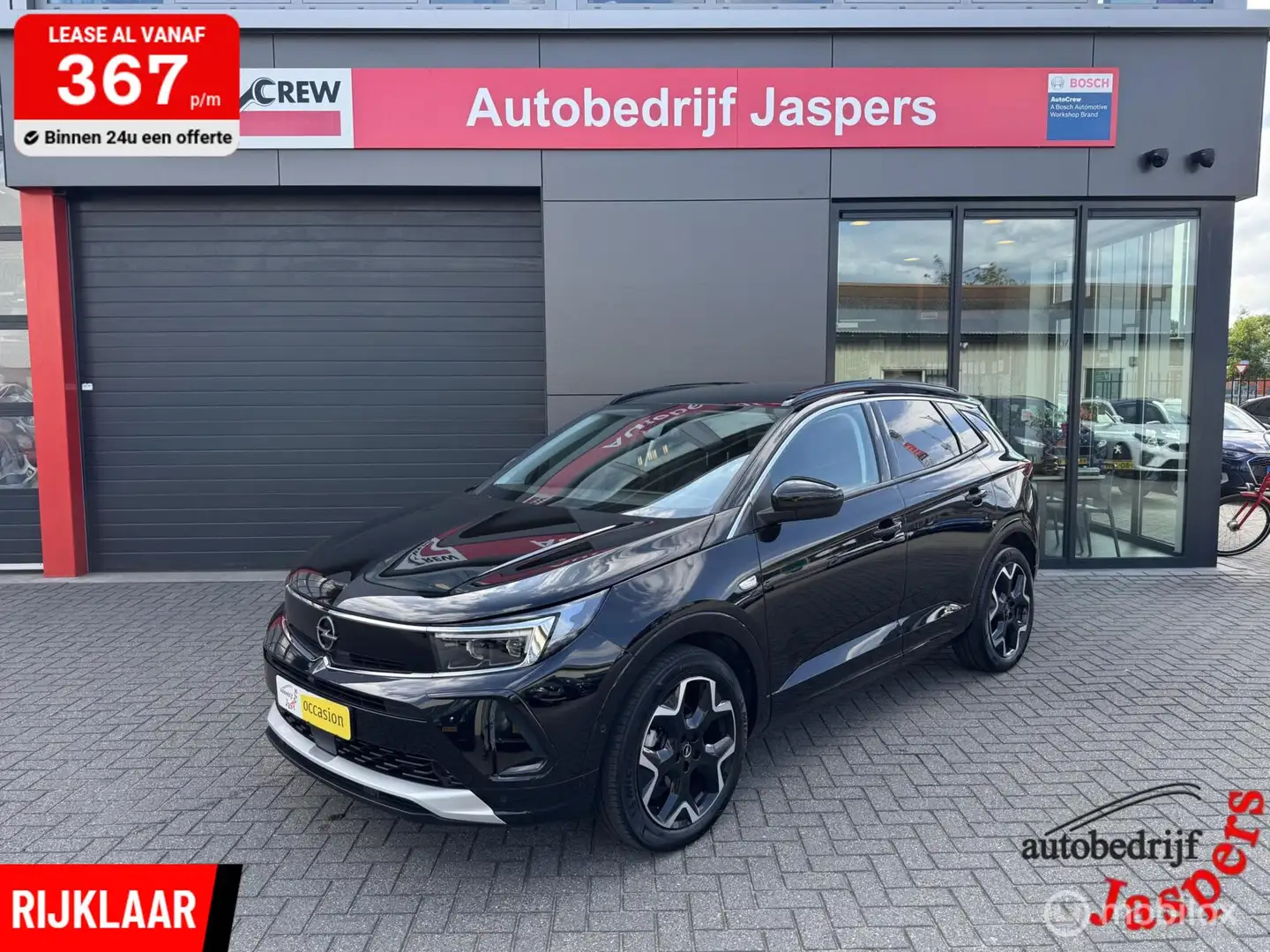 Opel Grandland 1.2 Turbo Hybrid Ultimate Zwart - 1