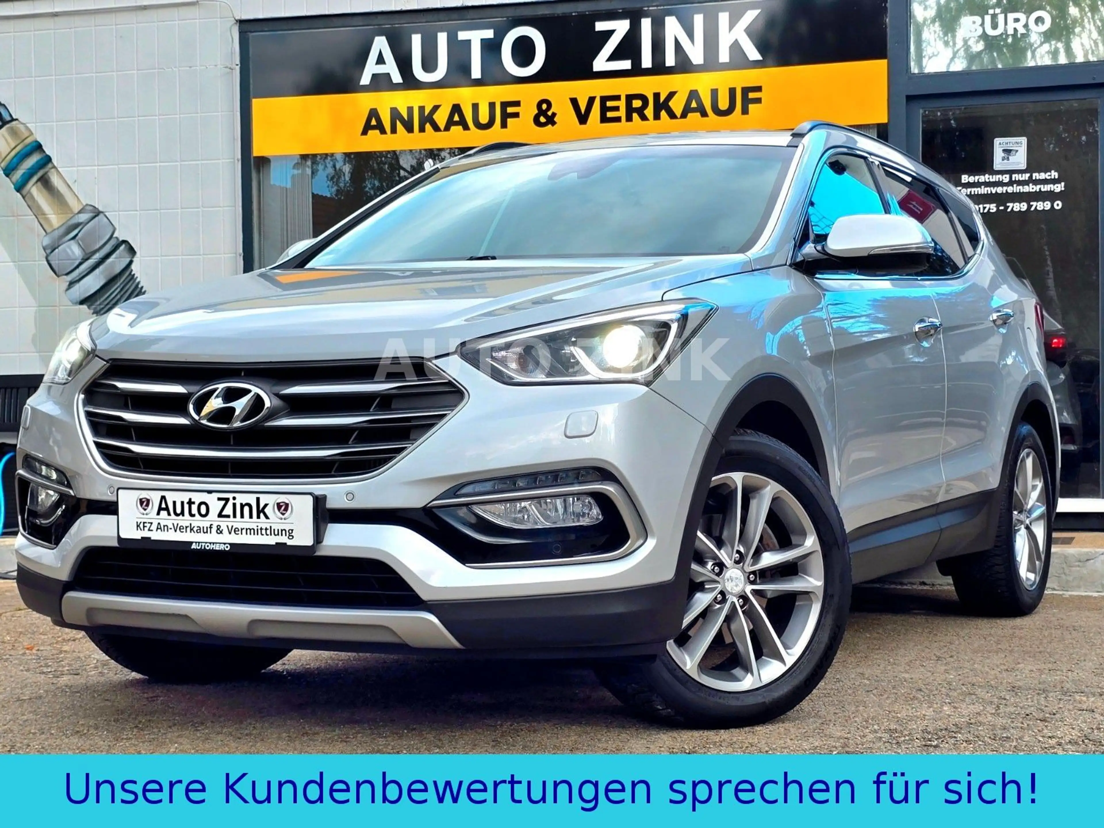 Hyundai SANTA FE blue Premium 4WD. 2.Hand* AHK* GEPFLEGT