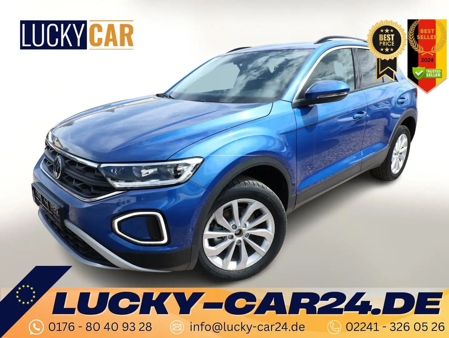 Volkswagen T-Roc 1.5 TSI 150 DSG LED+ R2D Keyl Kam SHZ 17Z 110 k... Azul - 1