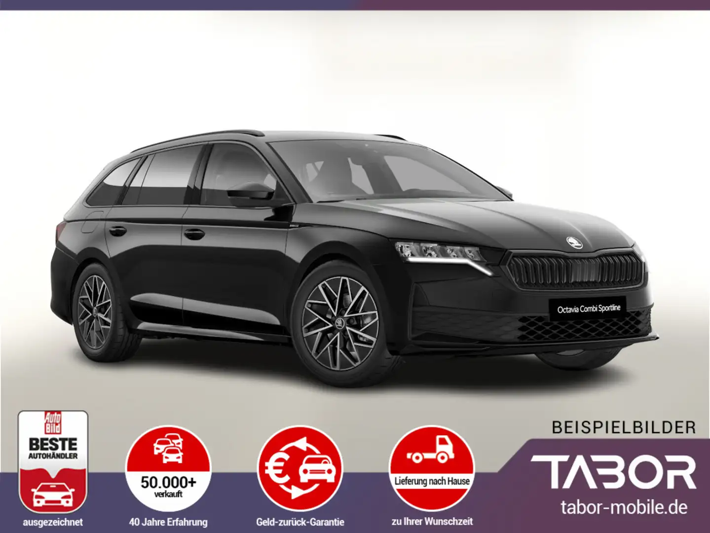 Skoda Octavia Combi TDI DSG Sportl FL Nav ACC vEHK PDC Schwarz - 1
