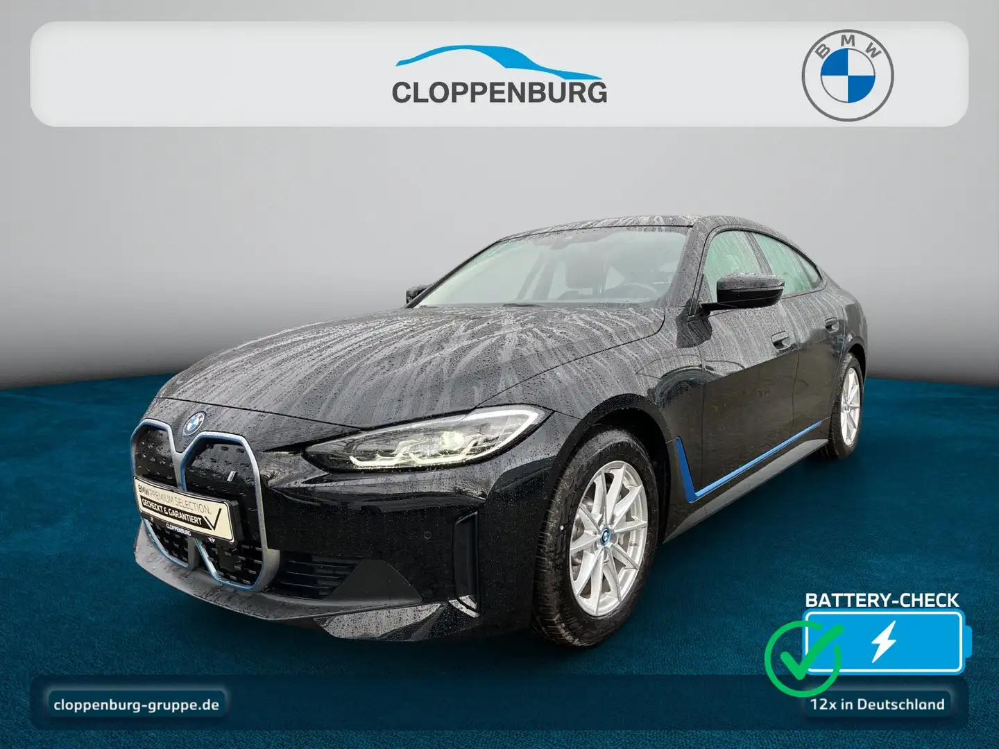 BMW i4 eDrive35 Gran Coupé Navi+SHZ+HiFi+Spurass.+BT Schwarz - 1