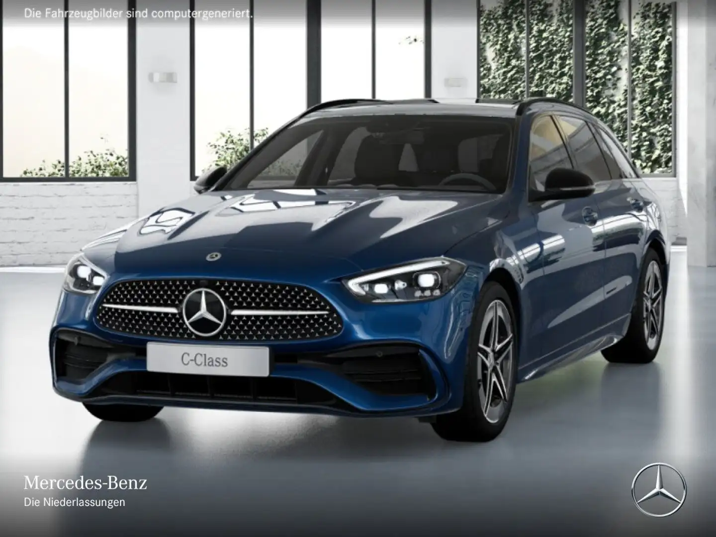 Mercedes-Benz C 300 de T AMG+NIGHT+PANO+AHK+KAMERA+TOTW+KEYLESS Blu/Azzurro - 2