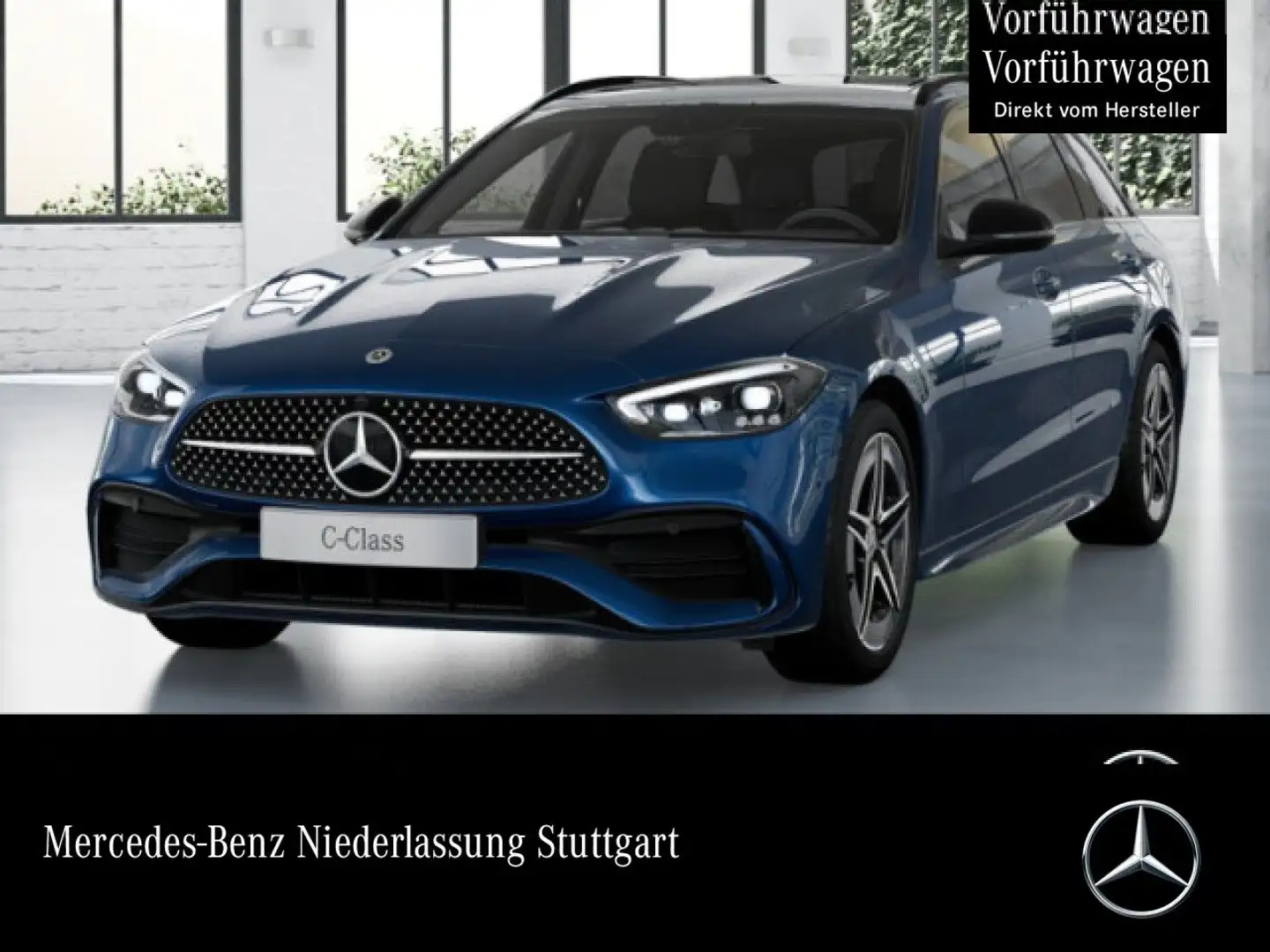 Mercedes-Benz C 300 de T AMG+NIGHT+PANO+AHK+KAMERA+TOTW+KEYLESS Bleu - 1