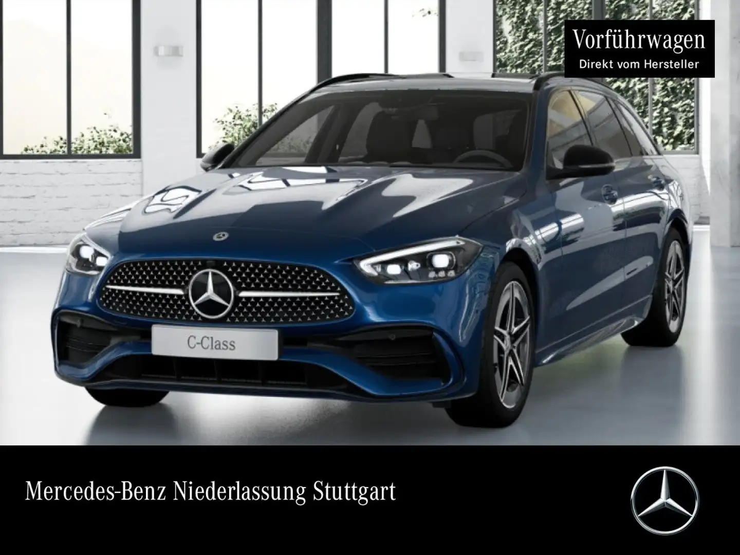 Mercedes-Benz C 300 de T AMG+NIGHT+PANO+AHK+KAMERA+TOTW+KEYLESS Bleu - 1