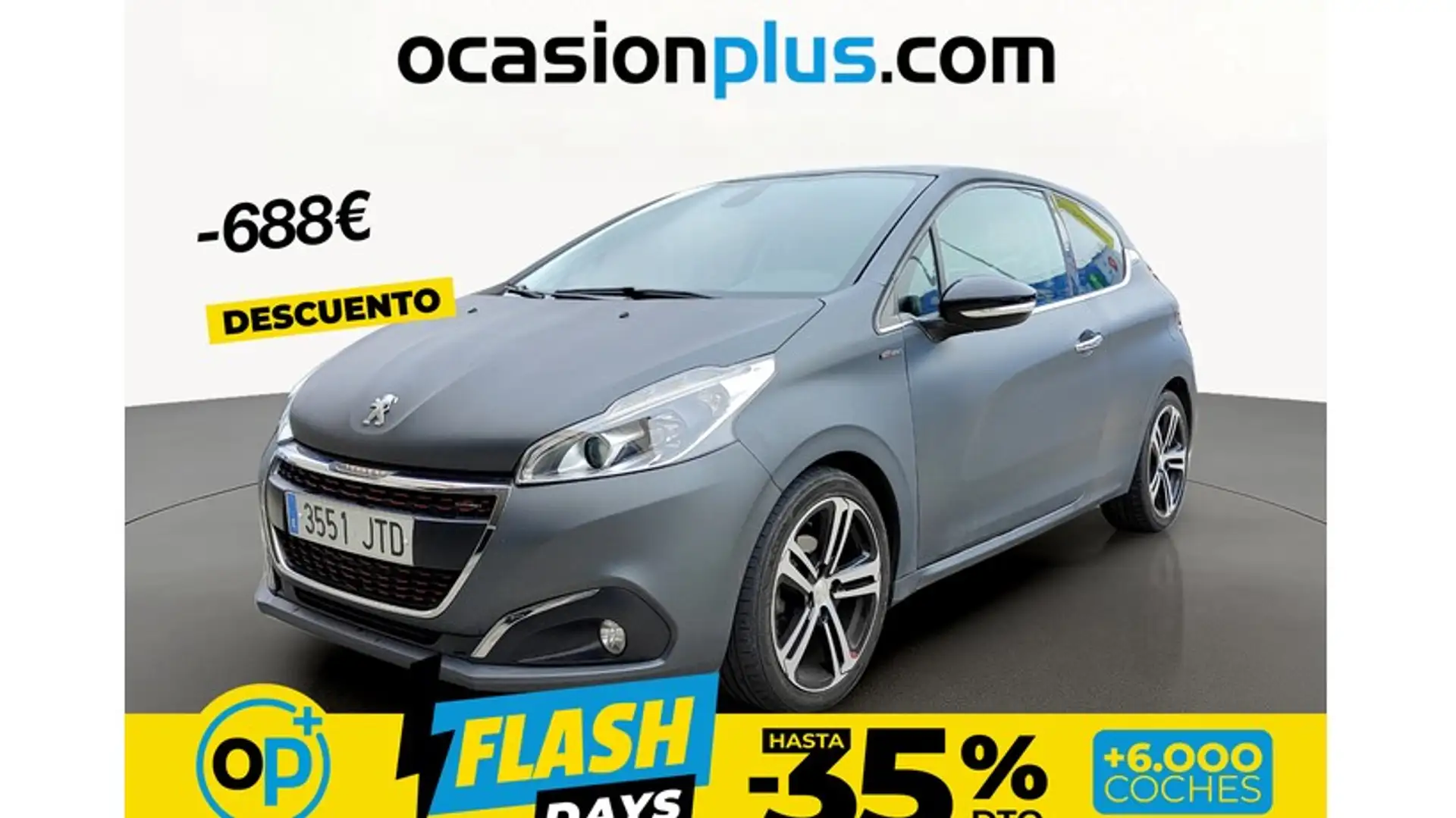 Peugeot 208 1.6BlueHDi S&S GT Line 120 Gris - 1