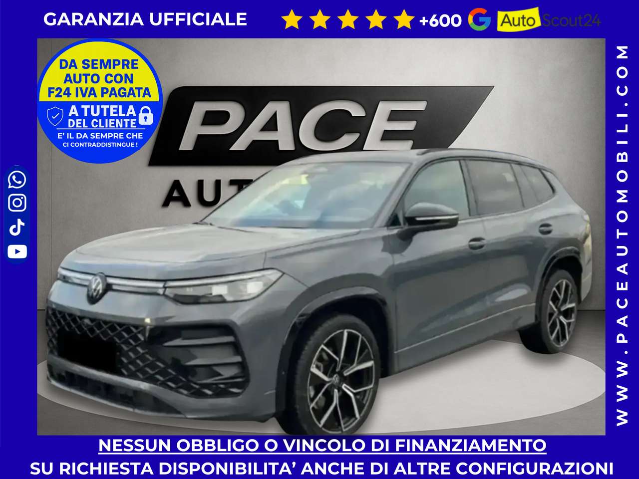 Volkswagen Tayron D 193CV 4M R LINE R-LINE RLINE BLACK TETTO 7 POSTI