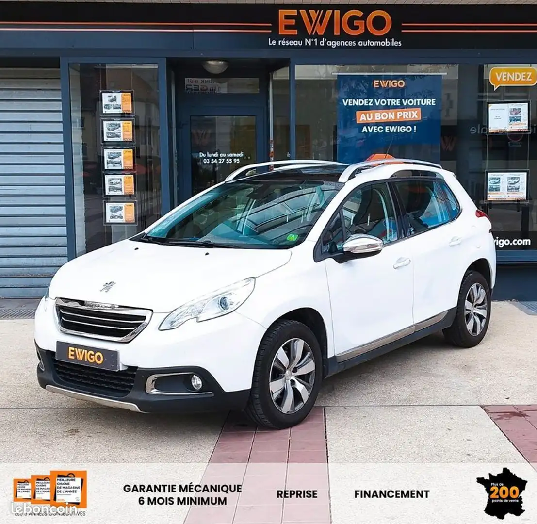 Peugeot 2008 1.2 110ch allure s-s toit panoramique gps radar entretien courroie neuve Wit - 1