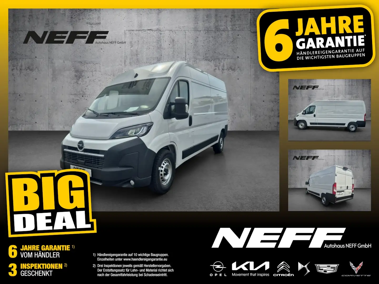 Opel Movano Kasten H2 2.2 Blue-HDI Maxi L3H2 (verstärkt Weiß - 1