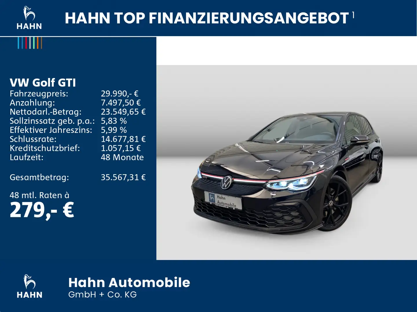 Volkswagen Golf GTI Golf VIII GTI 2.0 TSI DSG Navi ACC Kamera LED Schwarz - 2