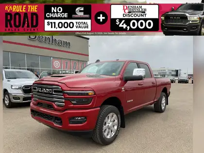 Red 2026 RAM 3500 Pickup Truck Four-Wheel Drive 8-Speed Automatic