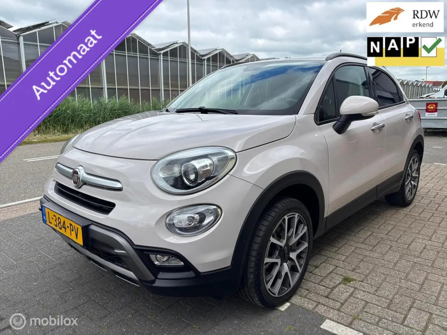 Fiat 500X 1.4 Turbo MultiAir Lounge|Sportvelg|Leer|Laag km Wit - 1