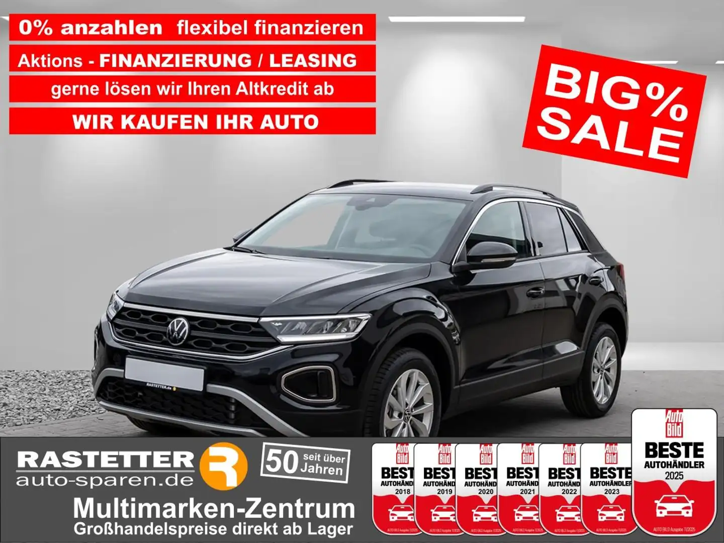 Volkswagen T-Roc TDI DSG Life ACC+Kamera+Keyless+AppConnectNavi+Win Schwarz - 1