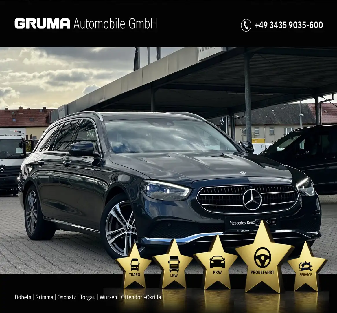 Mercedes-Benz E 220 E 220 d T-Modell Avantgarde+AHK+Multib+Pano+360° Gris - 1