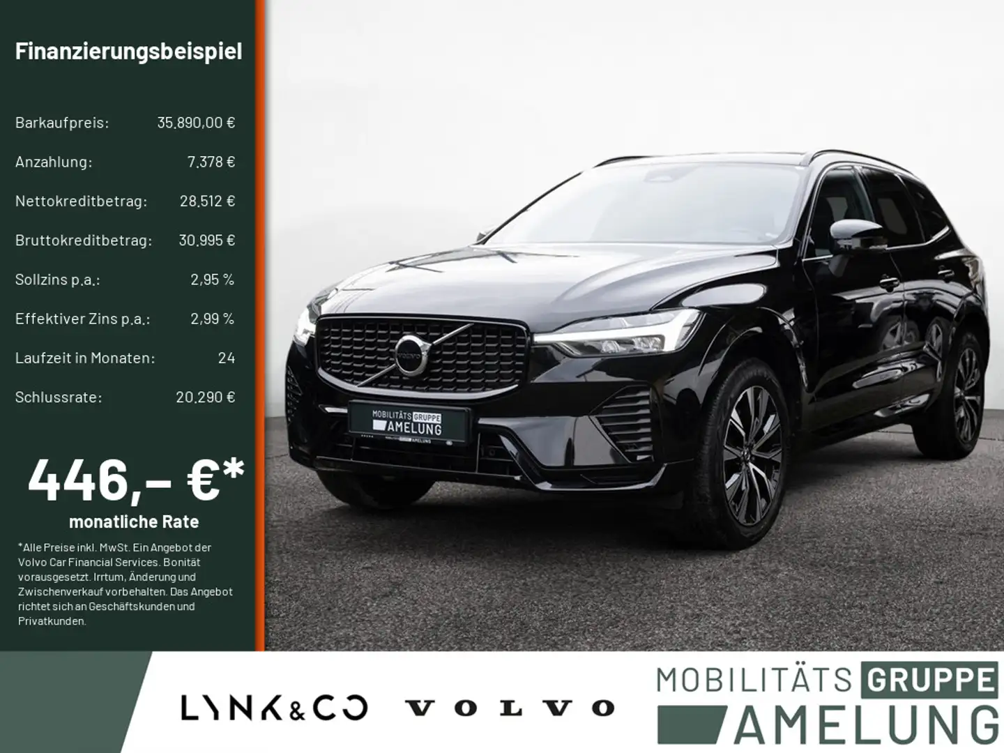 Volvo XC60 B4 Plus Dark 2WD KAMERA NAVI FACEL. LED Zwart - 1