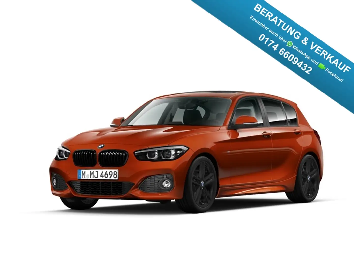 BMW 118 I Sportpaket Navi Leder Soundsystem LED Klimaautom Orange - 1