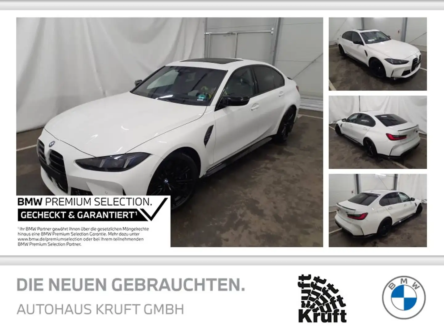 BMW M3 Competition LC PROF+GSD+HUD+ESITZE+PAP+DAP+HK SOUN Weiß - 1