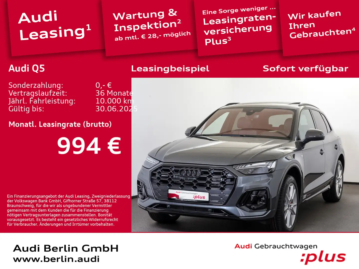 Audi Q5 S line 55 TFSI e quattro S tronic Grau - 1