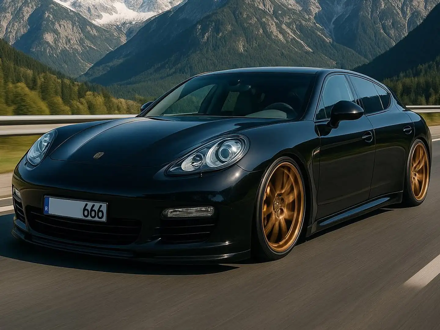 Porsche Panamera Panamera+S+PDK Sport Chrono, Luftfahrwerk Czarny - 1