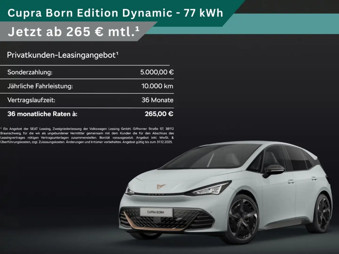 CUPRA Born 77 kWh Edition Dynamic Navi TopView Sennheiser 20A Weiß - 2
