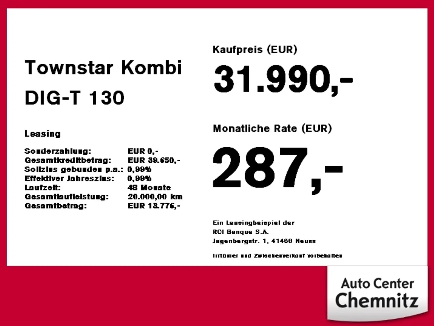 Nissan Townstar Kombi DIG-T 130 L2 Tekna Matrix+Navi+LM Nero - 2