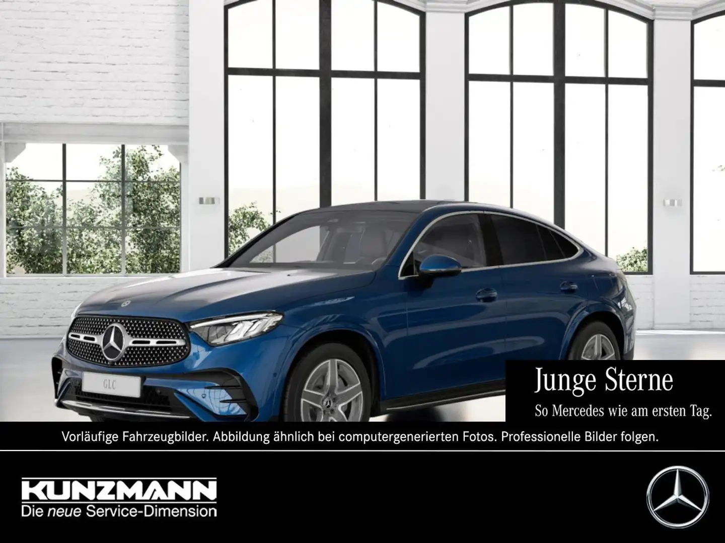Mercedes-Benz GLC 300 de 4M Coupé AMG Panorama AHK Memory HUD Blau - 1