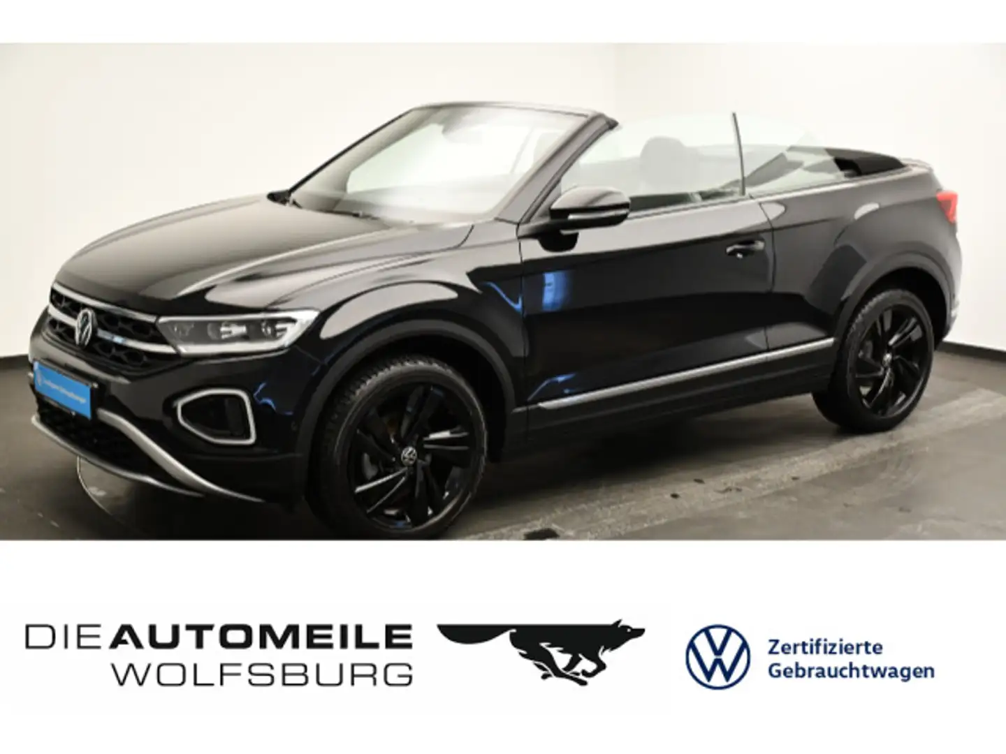 Volkswagen T-Roc Cabrio 1.0 TSI Style LED+/Stand/ACC/AHK Schwarz - 1