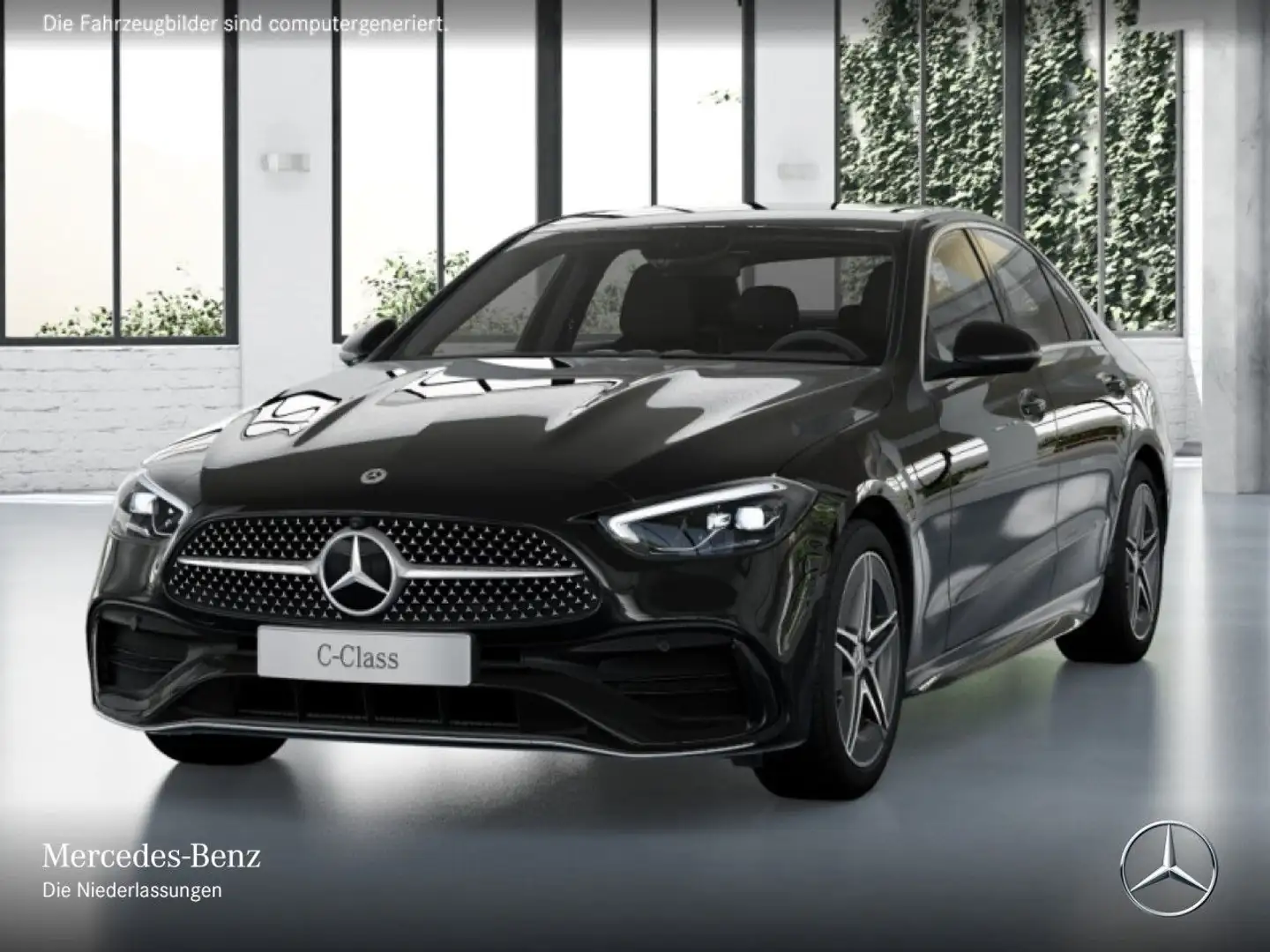 Mercedes-Benz C 300 4M AMG+360+LED+TOTW+KEYLESS+9G Schwarz - 2