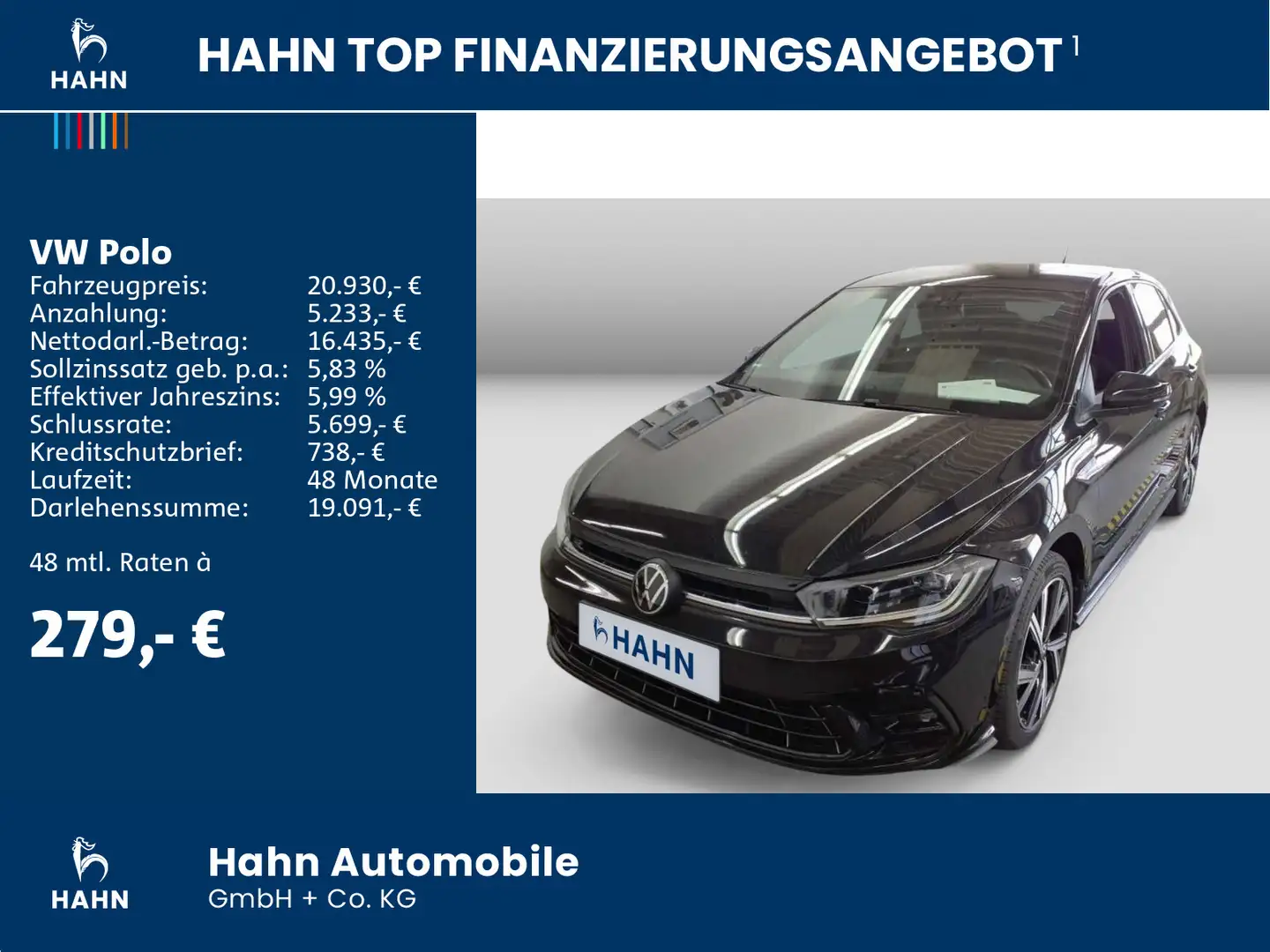 Volkswagen Polo 1.0 TSI DSG R-Line beats CAM Keyless IQ.Lig Schwarz - 2