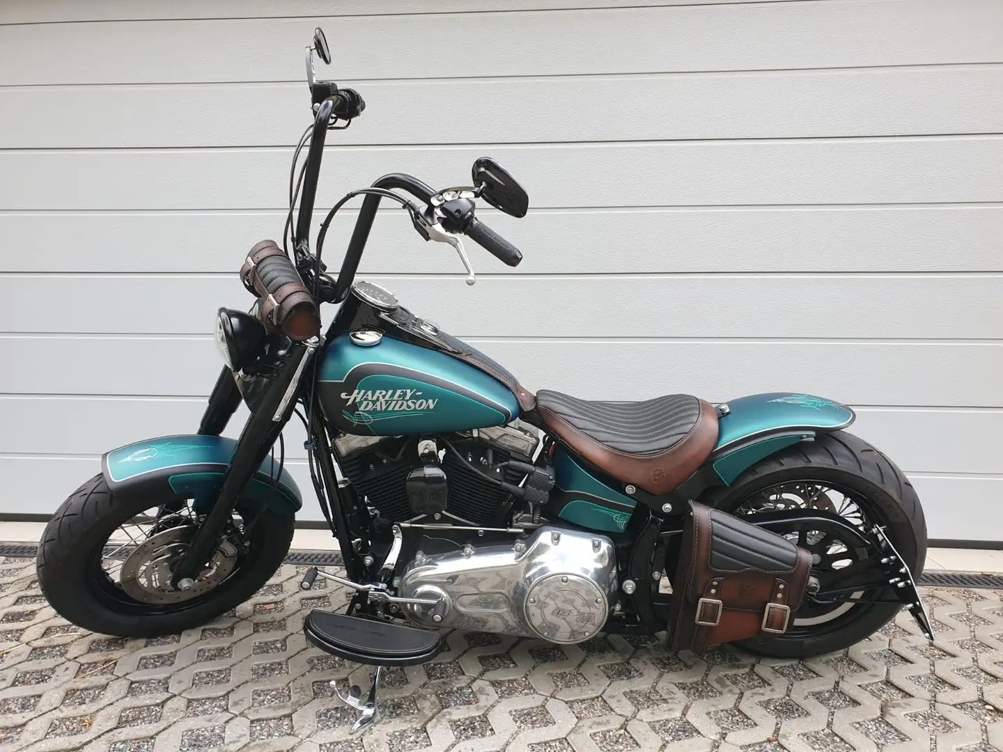 Harley-Davidson Softail Slim 103*ABS*Penzl-Klappe*200Heckumbau* Zelená - 2