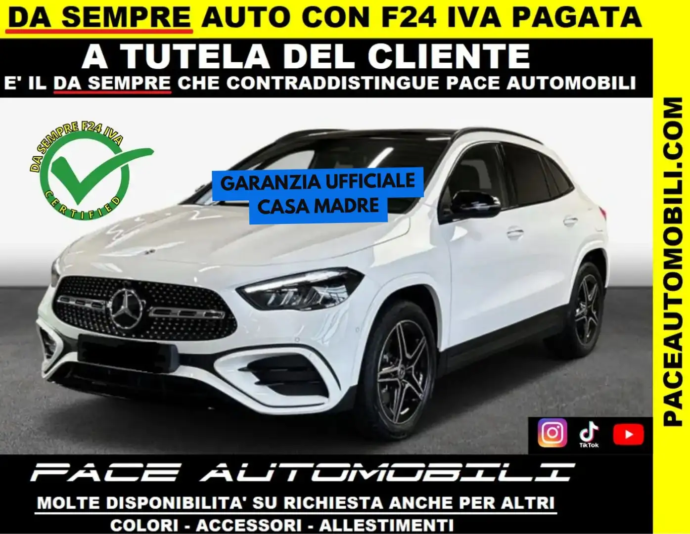 Mercedes-Benz GLA 250 e PLUG IN HYBRID PREMIUM AMG LINE NIGHT PACK TETTO Bianco - 1
