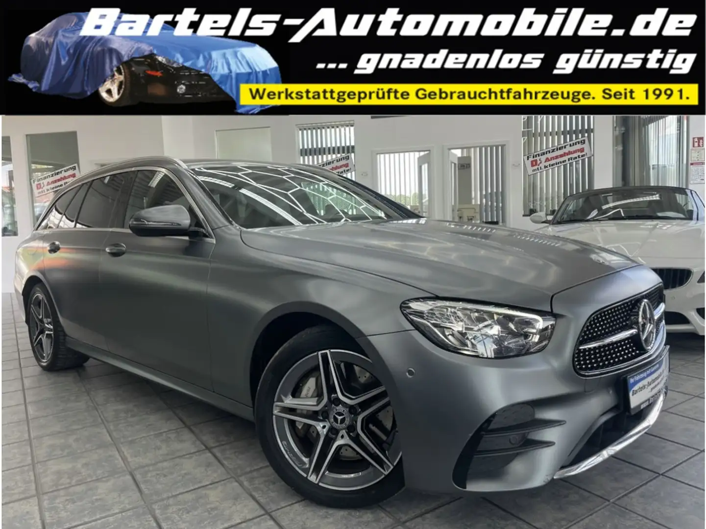 Mercedes-Benz E 300 T e AMG-Line, LED, Leder, MBUX, Burmester Gris - 1