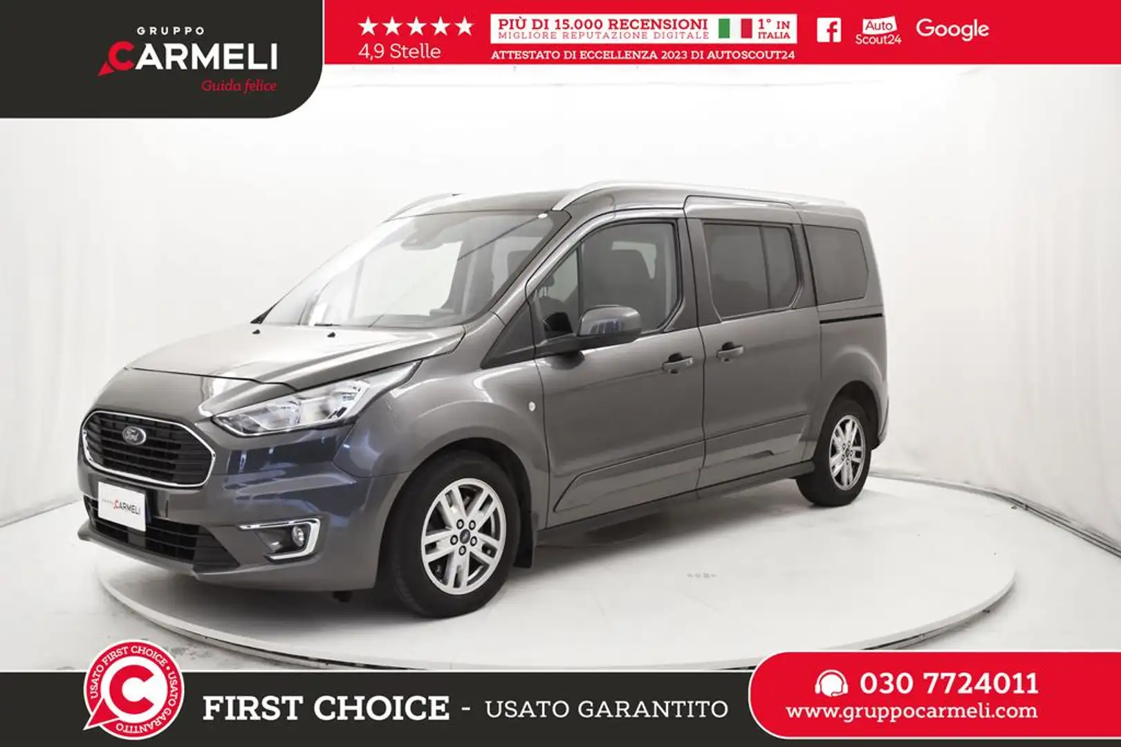 Ford Tourneo Connect gran t 1.5 tdci 120cv 7p.ti titanium E6.2 Grigio - 1