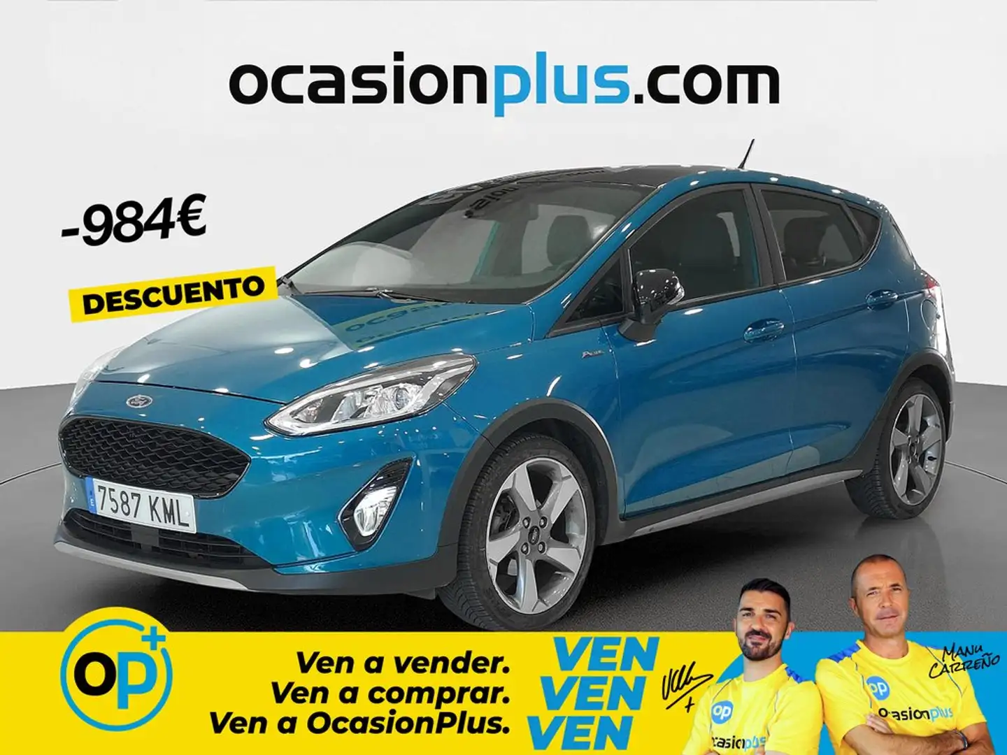 Ford Fiesta 1.0 EcoBoost S/S Active+ Aut. 100 Azul - 1