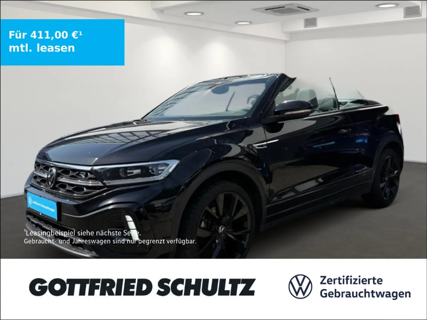 Volkswagen T-Roc Cabriolet 1.5 TSI DSG LED NAV KAMERA R-Line AHK Noir - 1