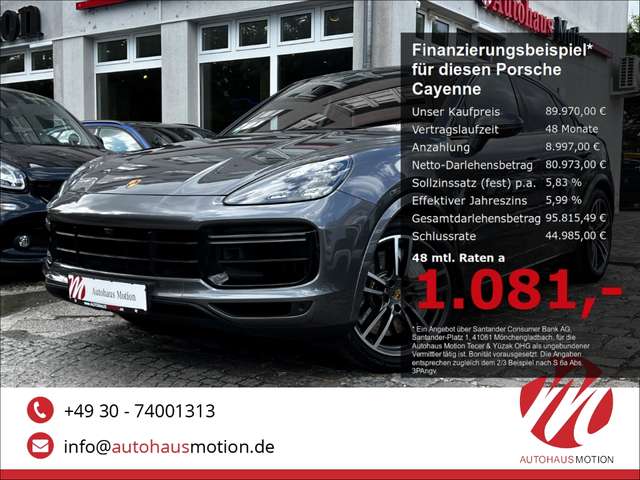 Imagine Porsche Cayenne Coupe Turbo CHRONO MATRIX PANO 360° BUR-HIGH-END