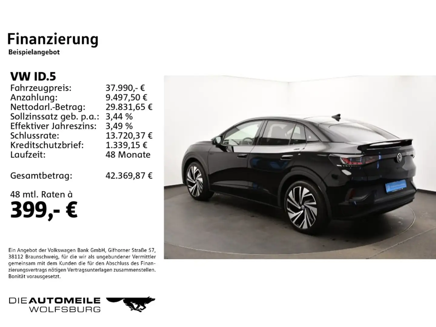 Volkswagen ID.5 GTX 4Motion Kamera/AHK/Pano/DCC/ACC Schwarz - 2