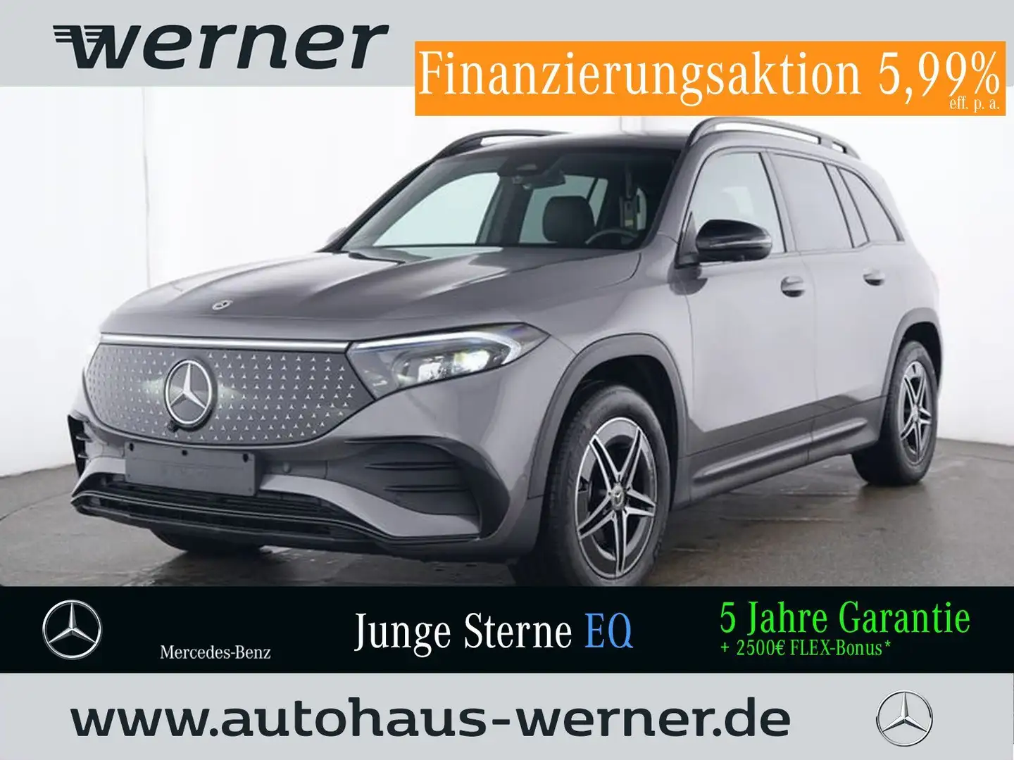 Mercedes-Benz EQB 350 4M AMG-ADV NIGHT LEDER 360° AHK PANO FAP Grau - 1