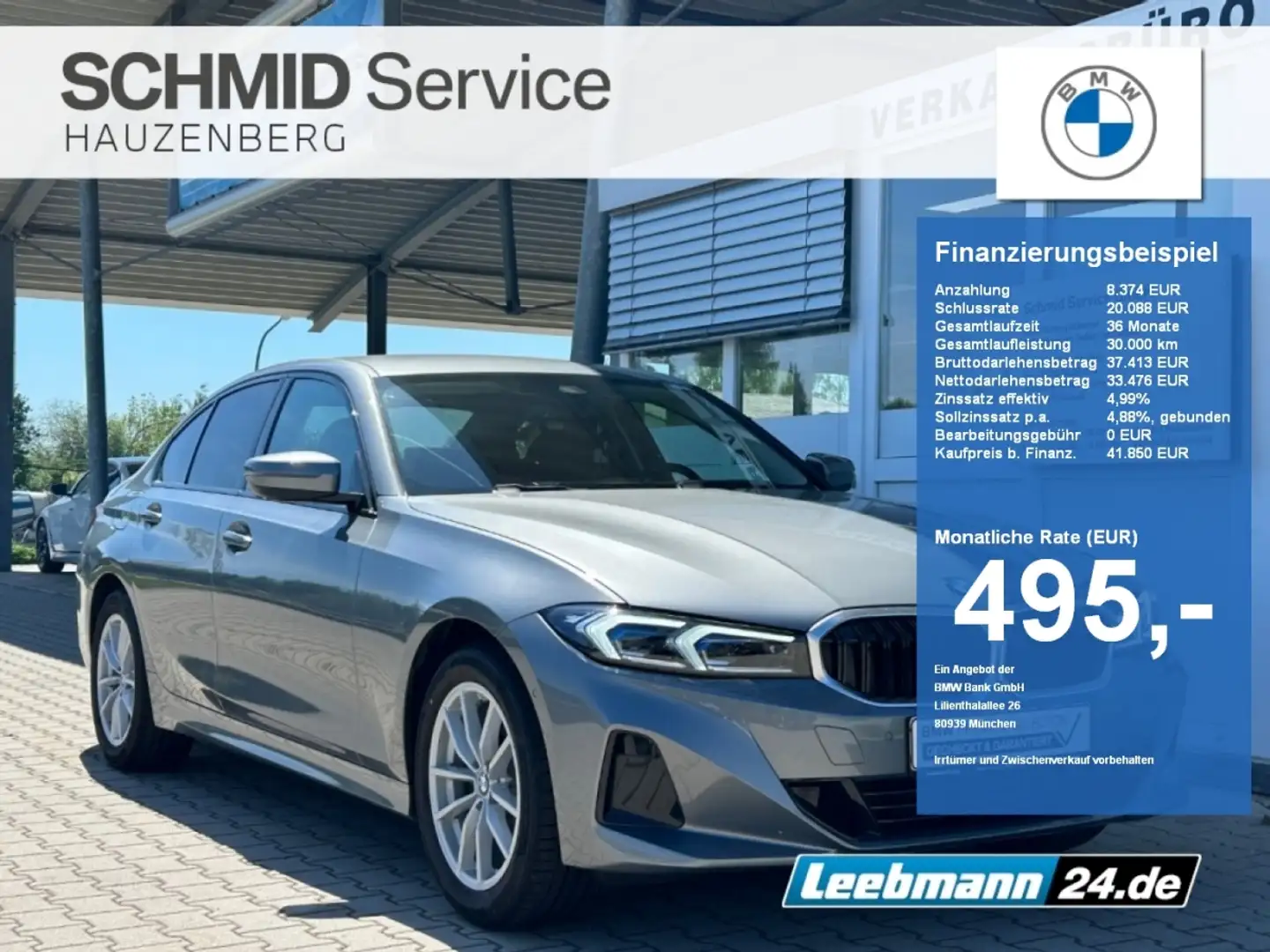 BMW 320 d Lim. AHK/AdaptLED/HUD GARANTIE bis 05/2029 Grau - 1