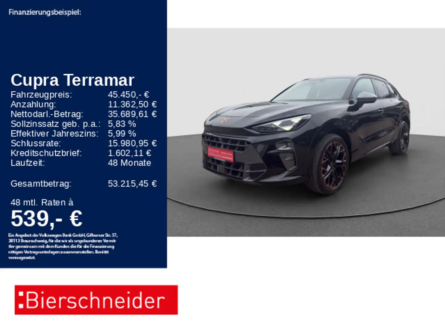 CUPRA Terramar 1.5 e-Hybrid VZ AHK MATRIX HuD CAM Schwarz - 1