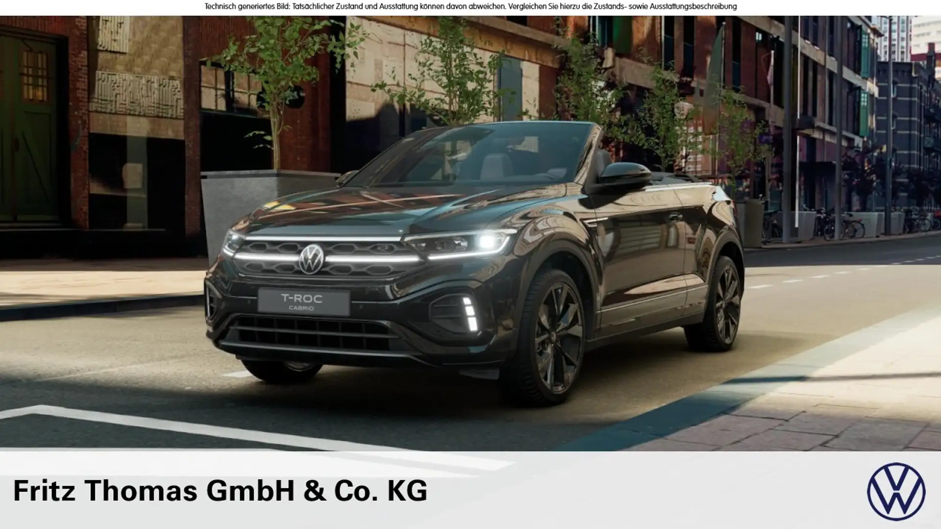 Volkswagen T-Roc Cabriolet 1.5 TSI DSG R-Line LED Navi AHK SHZ RKam Schwarz - 1