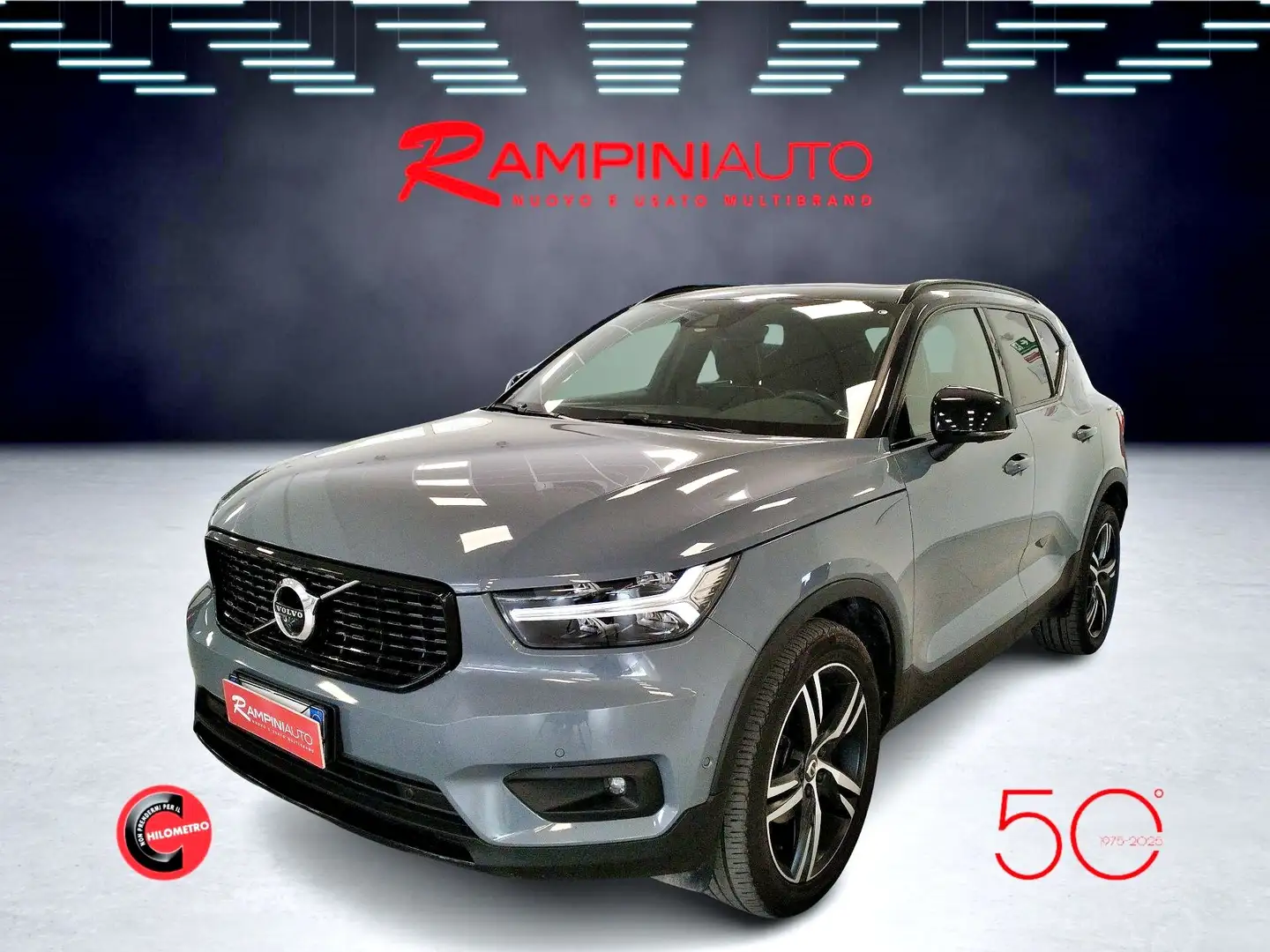 Volvo XC40 D3 Geartronic R-design 150 Cv Unico Prop. Pronta Grigio - 2