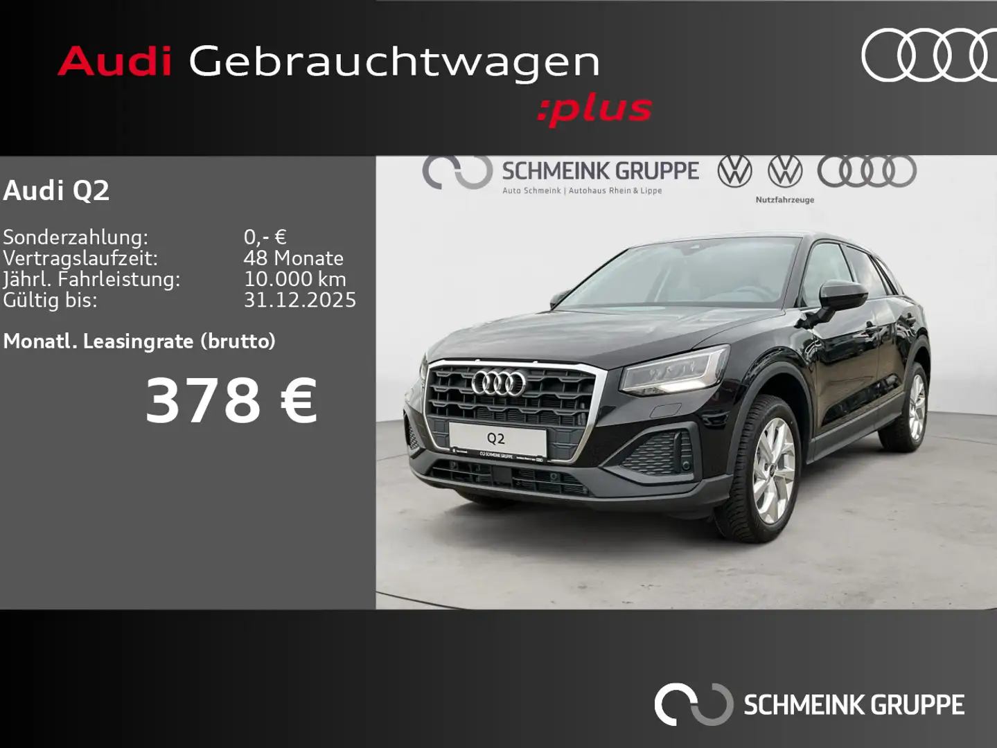 Audi Q2 30 TFSI AHK Keyless Kamera Carplay Allwetter Schwarz - 1