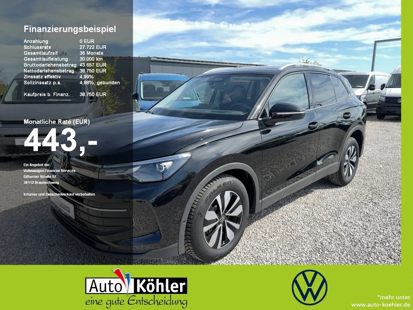 Volkswagen Tiguan Goal TDi DSG ACC+AHK+LED+Navi+Virt+HUD Schwarz - 1