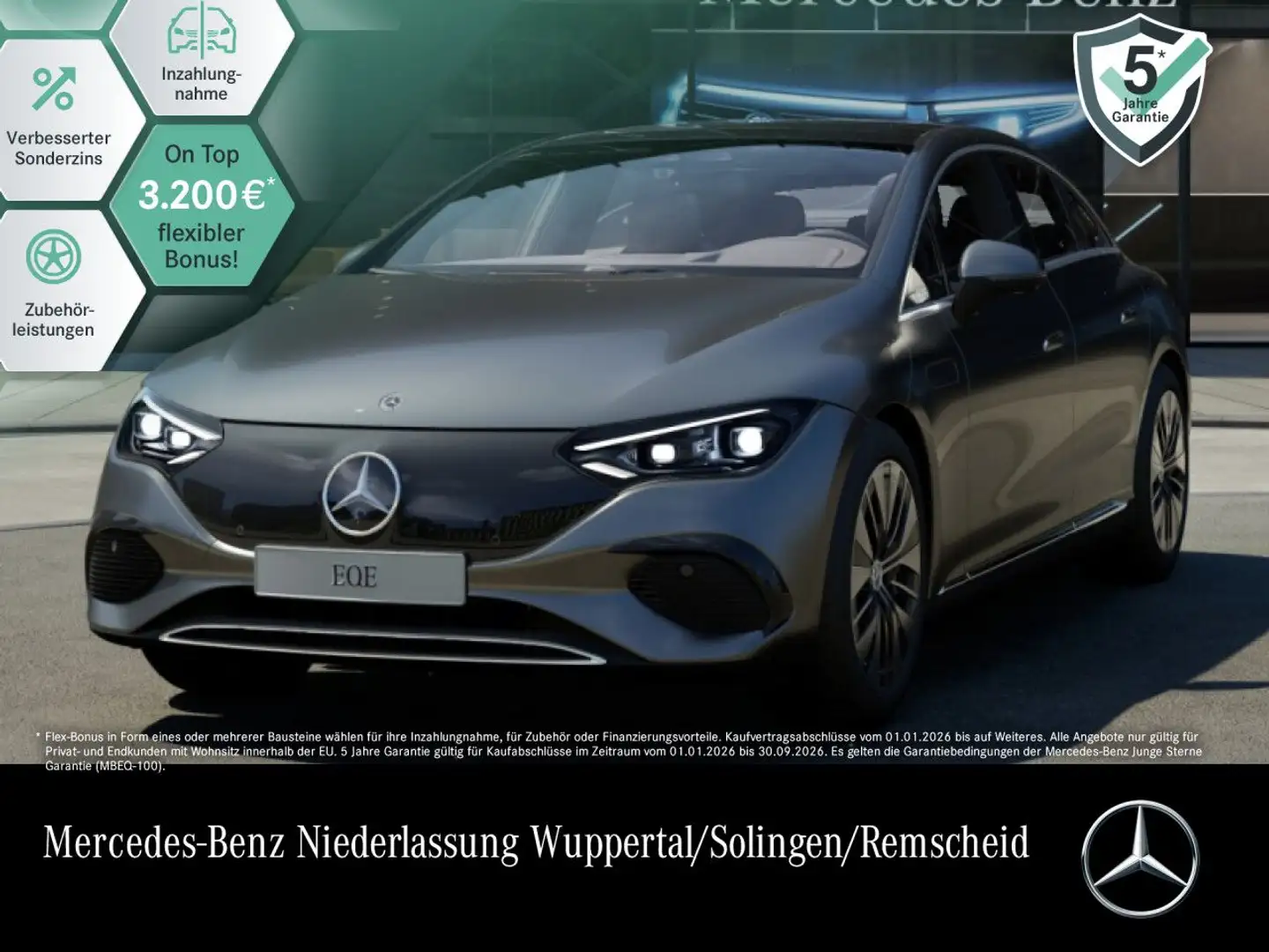 Mercedes-Benz EQE 350 Fahrass 360° Pano Burmester Navi Premium Gris - 1