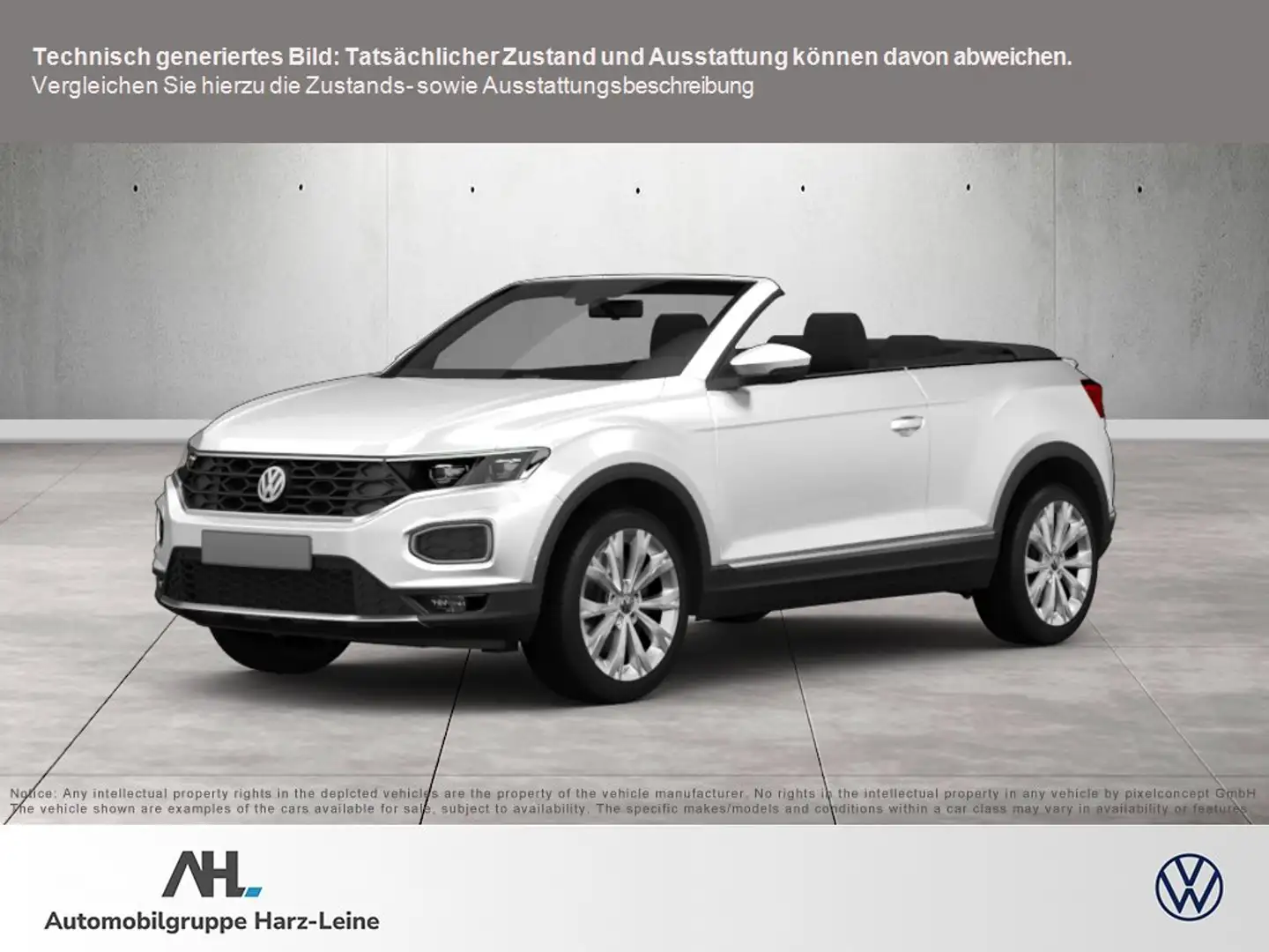 Volkswagen T-Roc Cabriolet 1.5 TSI Active DSG LED Navi ACC PDC SHZ Weiß - 1