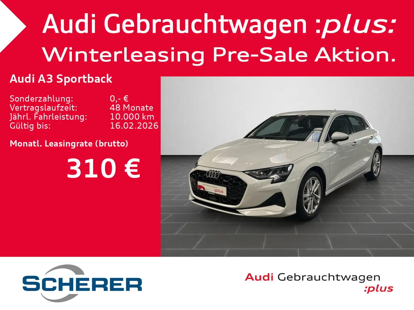 Audi A3 advanced 35 TDI 110(150) kW(PS) S t Weiß - 1